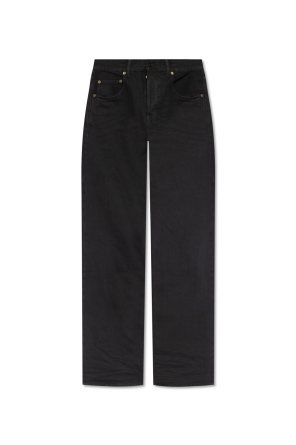 【Saint Laurent】 DENIM STRAIGHT-LEG JEANS 771399Y16PF 1290 Black Jeans with straight legs Saint Laurent - Vitkac AS